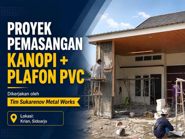 Proyek Pemasangan Kanopi — Balai Desa Kedungrejo, Waru, Sidoarjo