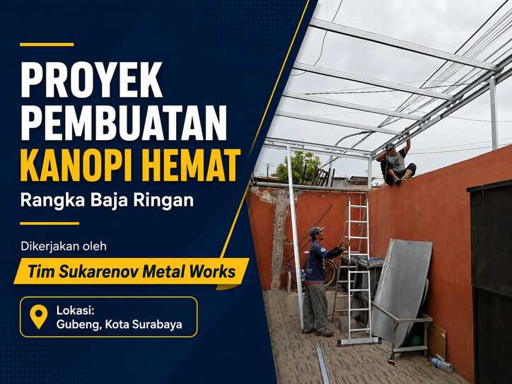 Proyek Pemasangan Kanopi — Balai Desa Kedungrejo, Waru, Sidoarjo