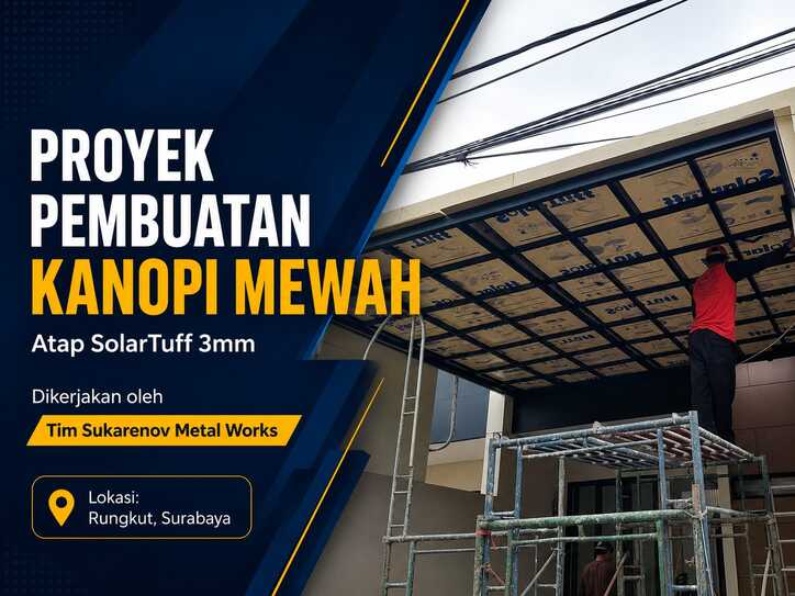 Proyek Pemasangan Kanopi — Balai Desa Kedungrejo, Waru, Sidoarjo