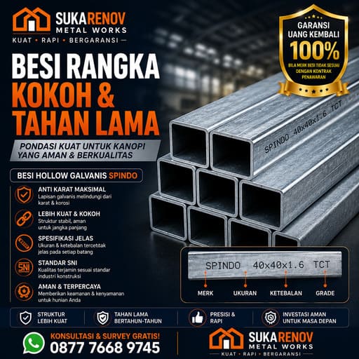 Besi Hollow Galvanis SPINDO